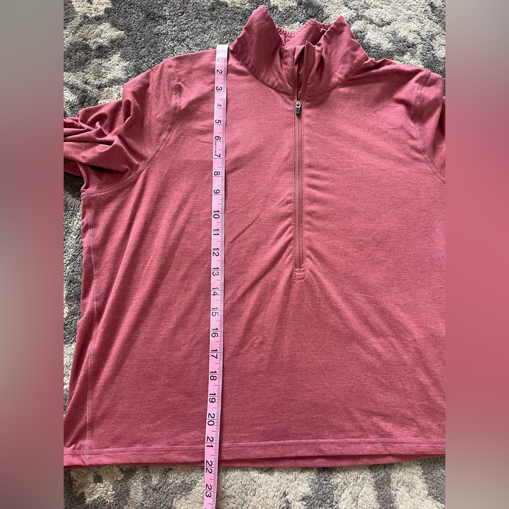 Vuori Crescent 1/2 Zip Pink Desert Rose | Size Large - Picture 7 of 8